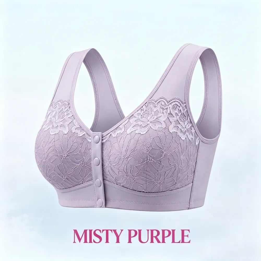 🔥Last Day💥Front Closure Breathable Cotton Lifting Bra for Senior