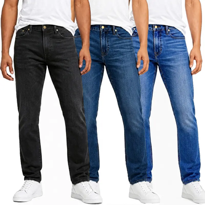 Herren Flex-Stretch Jeans – Slim Straight Fit mit 5 Taschen