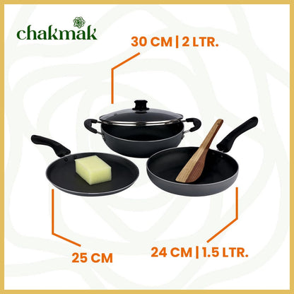 NON-STICK 4 PIECE COOKWARE SET