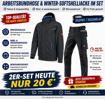 Offizieller Markenshop-Softshelljacke Bundhose Set