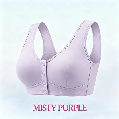 🔥Last Day💥Front Closure Breathable Cotton Lifting Bra for Senior