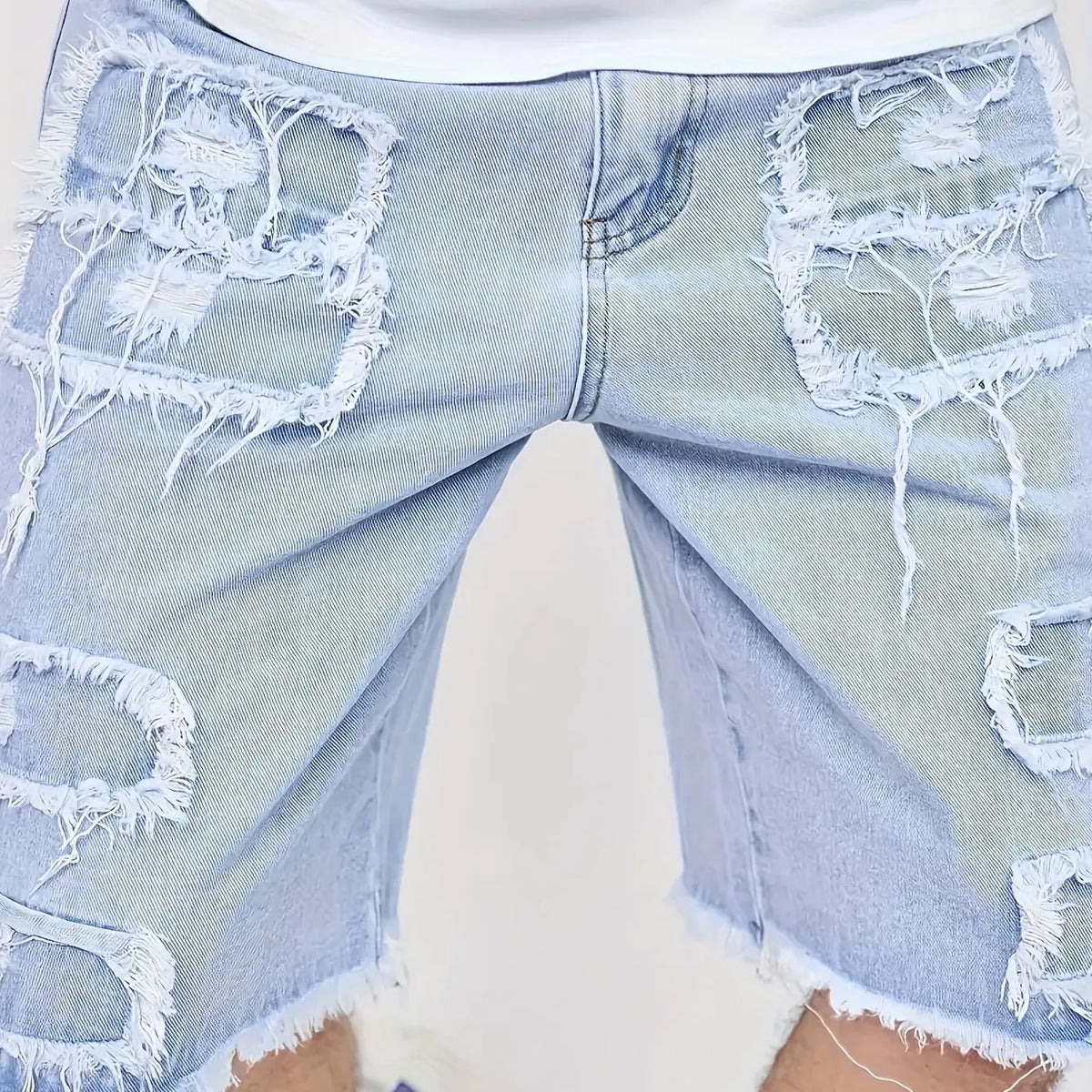 ⚡Raw Hem Denim Shorts with Rips