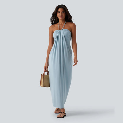 💥Halter Tie Back Maxi Dress with Pockets