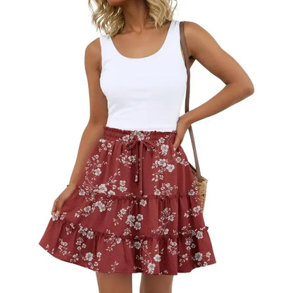 Women's Bohemian Style Midi Skirt.