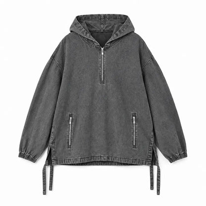 Unisex Cotton Washed Denim Hoodie