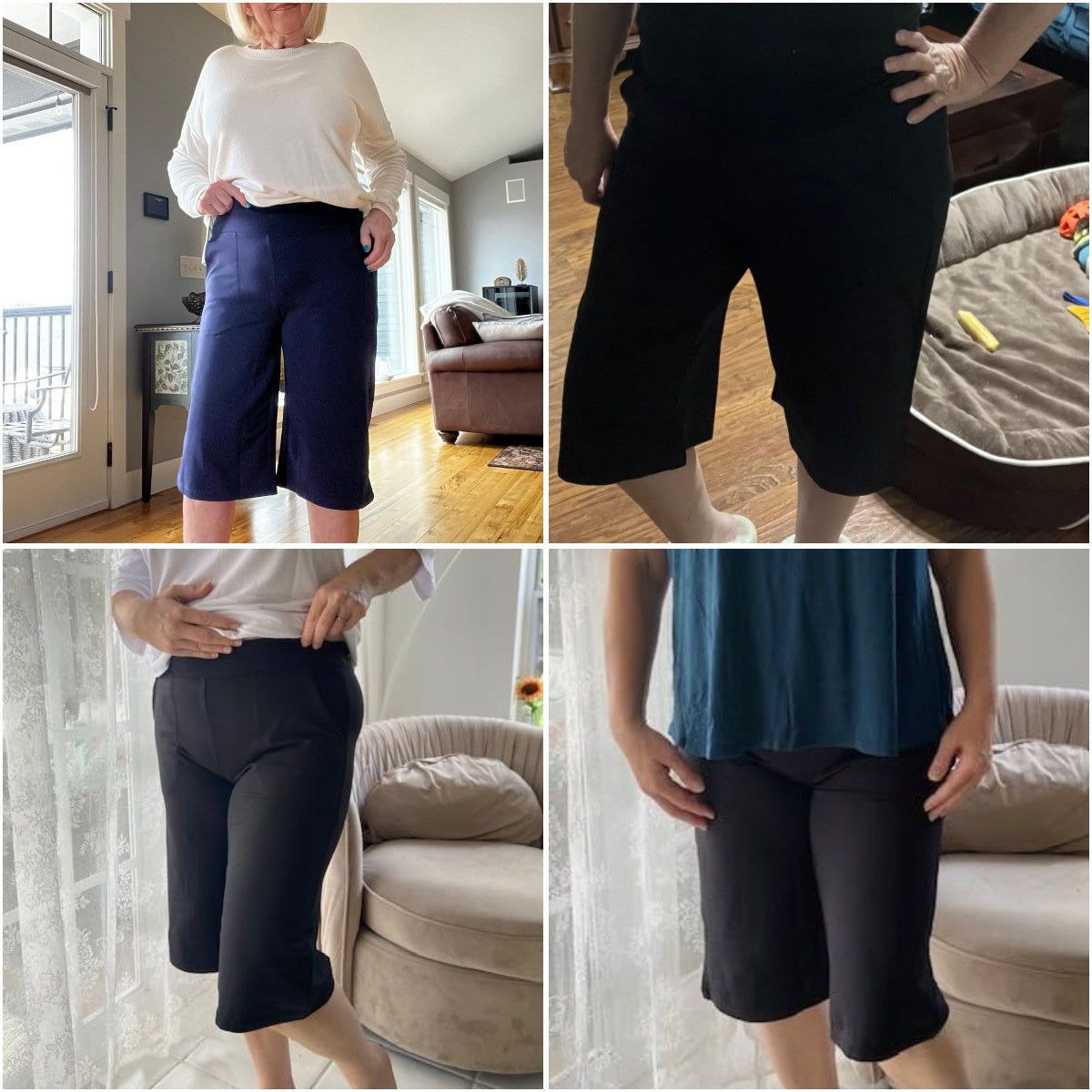 ⏰Last day promotion: Capri Pants for Women -Knee Length Wide Leg Yoga Capris Dressy Casual Summer Crop Pants with Pockets