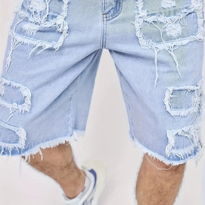 ⚡Raw Hem Denim Shorts with Rips