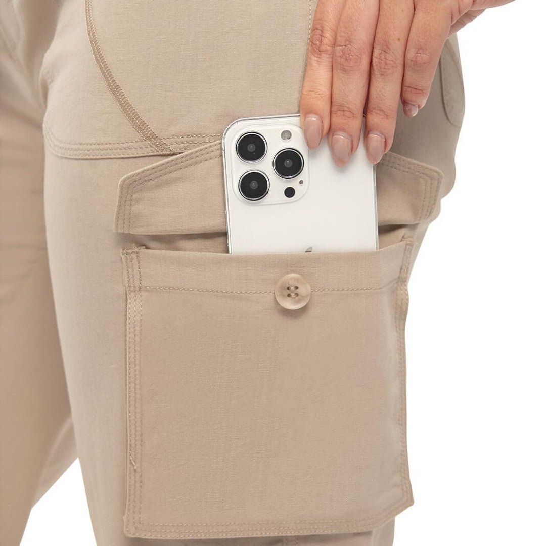 🔥Last day promotion-Women’s Loose Fit Lightweight Capri Cargo Pants – Casual 3/4 Trousers with 6 Pockets