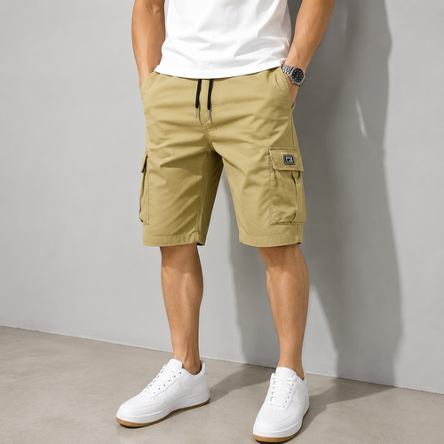 Men‘s Drawstring Cargo Shorts with Pockets Pants