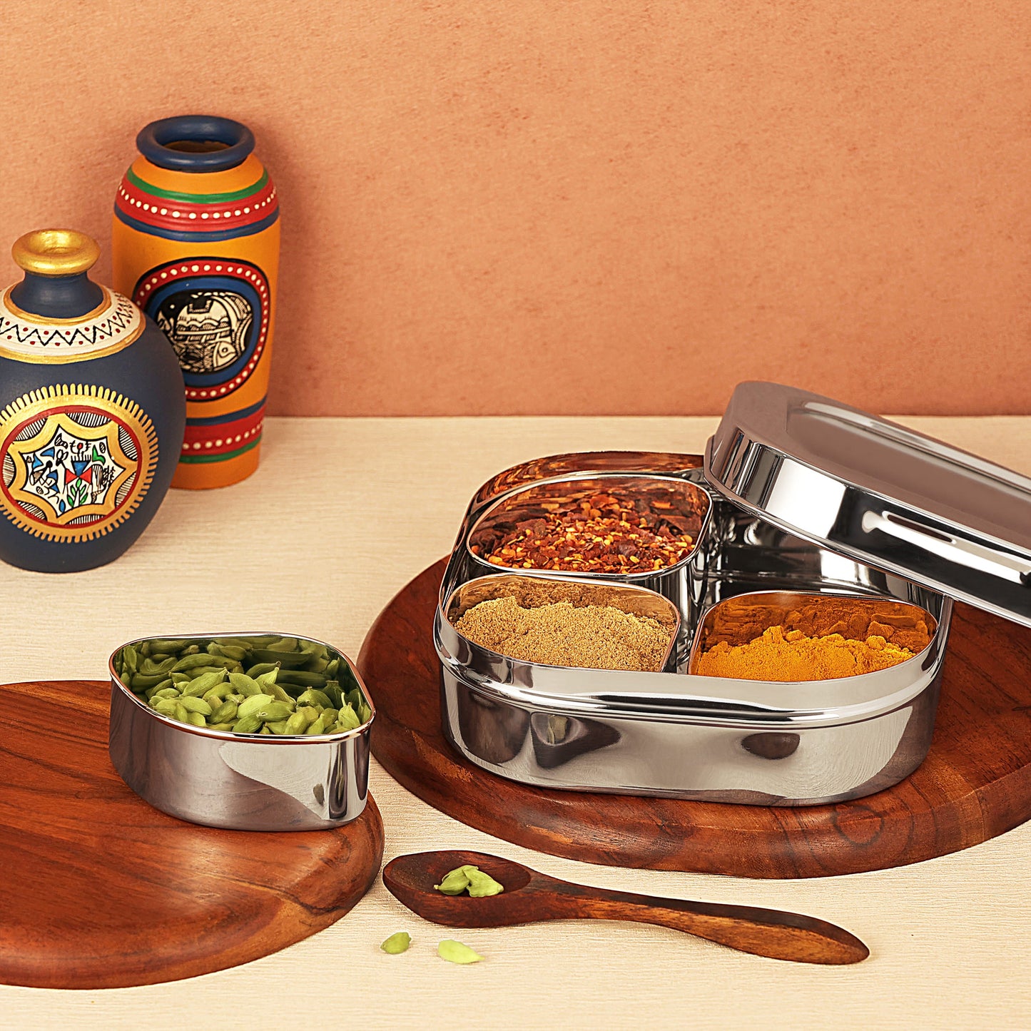 MULTI UTILITY BOX (DRY FRUIT BOX / MASALA BOX) - 4 CUPS