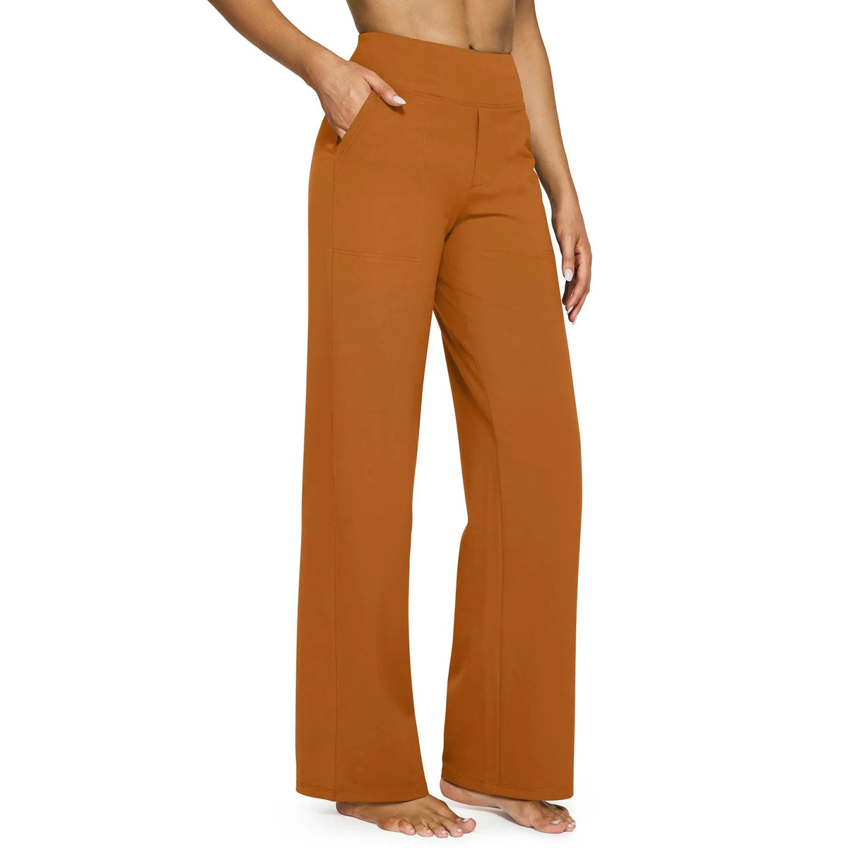Women's Relaxed Wide-Leg Comfort Pants.