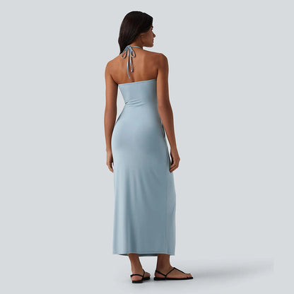 💥Halter Tie Back Maxi Dress with Pockets