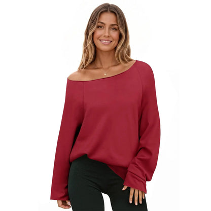 Women's Off the Shoulder Oversized Sweatshirt