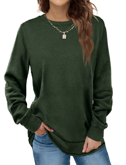 Women Crewneck Long Sleeve Shirts