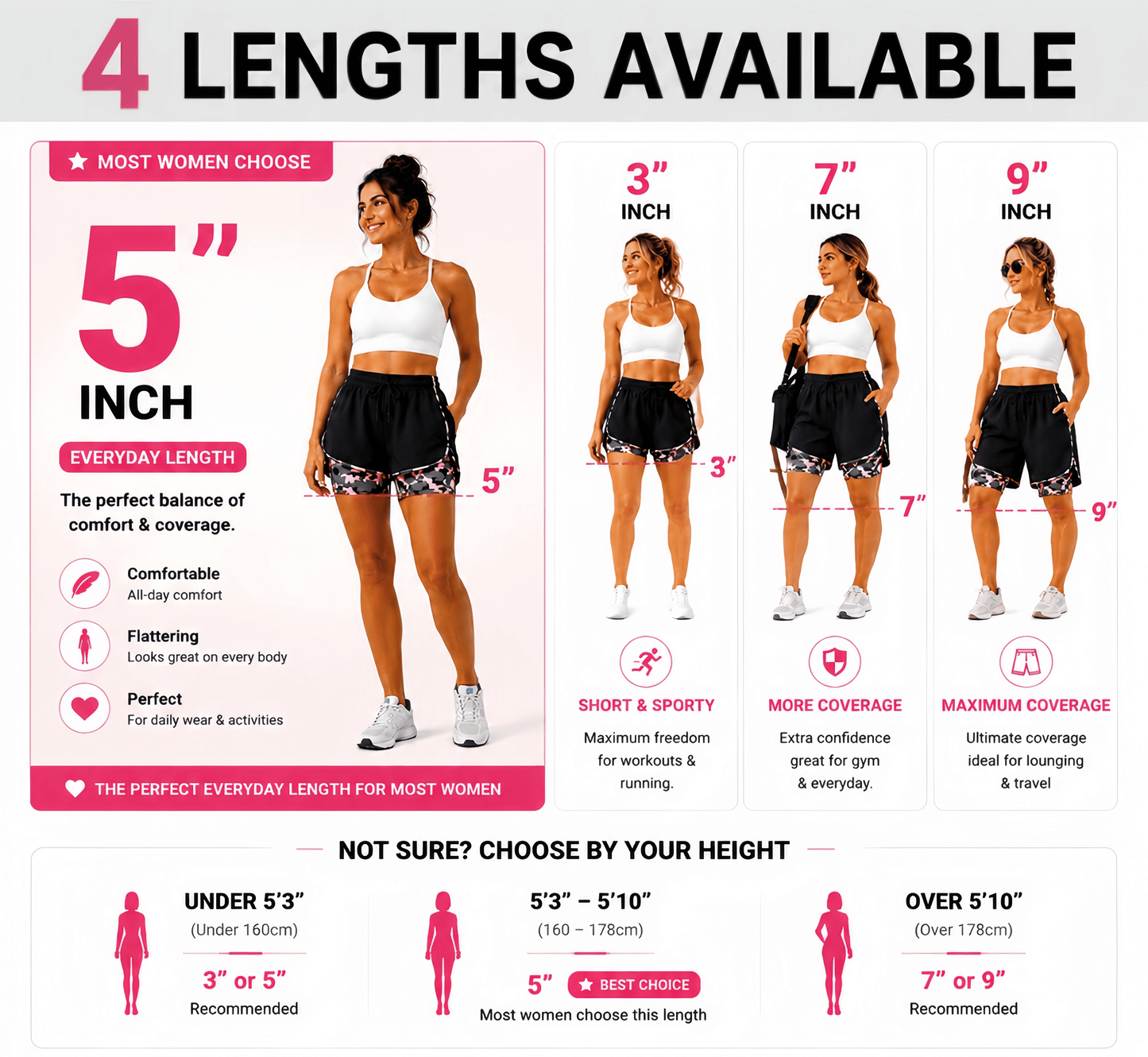 🔥【LAST DAY SALE】Women’s casual athletic shorts with pockets