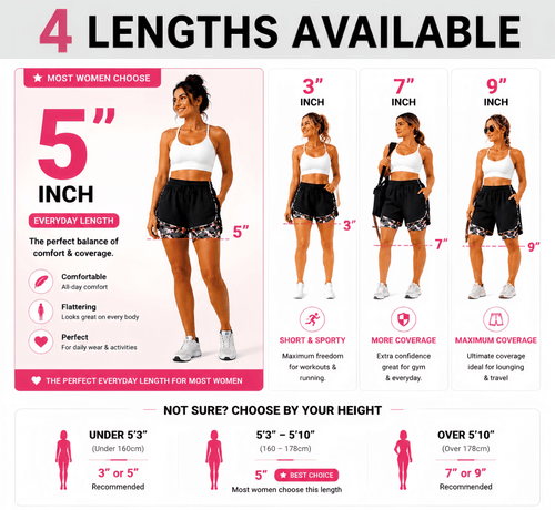 【LAST DAY SALE】Women’s casual athletic shorts with pockets