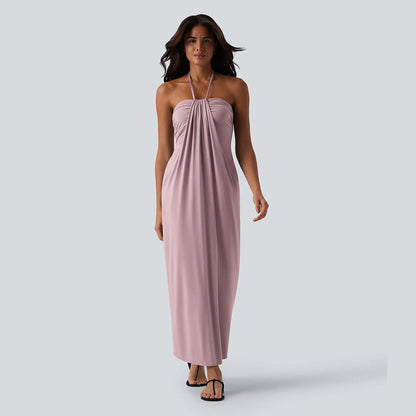 💥Halter Tie Back Maxi Dress with Pockets