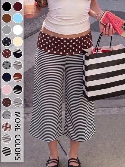 Women's Mid Waist Turn-Up Capri Leggings