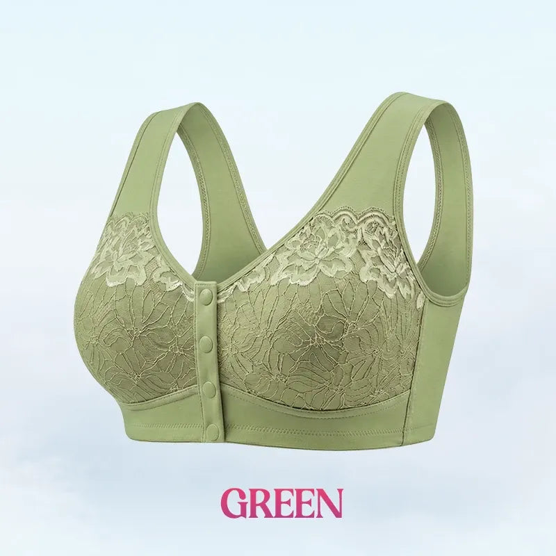 🔥Last Day💥Front Closure Breathable Cotton Lifting Bra for Senior