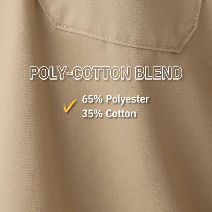 1/4 Zip Work Shirt,Relaxed fit,Stay cool,Workwear Style Top Breathable Short Man.