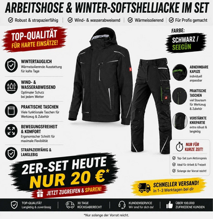 Offizieller Markenshop-Softshelljacke Bundhose Set