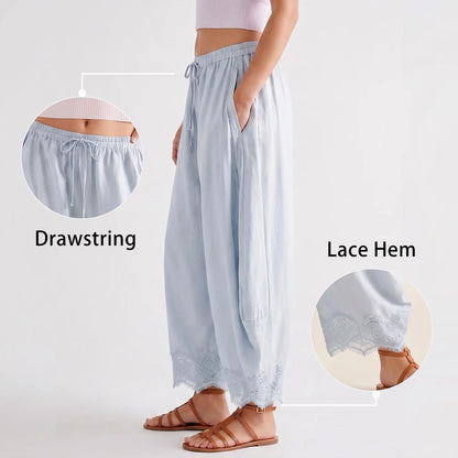 Women’s High-Waist Wide-Leg Cropped Pants