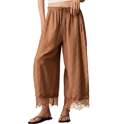 Women’s High-Waist Wide-Leg Cropped Pants