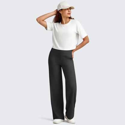 Women's Relaxed Wide-Leg Comfort Pants.