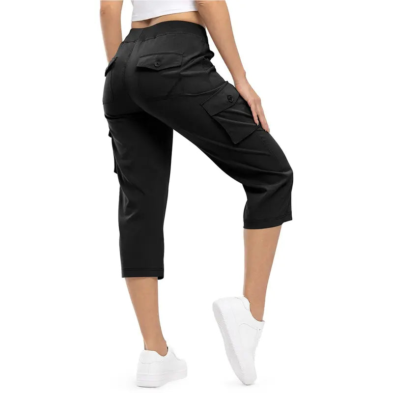 🔥Last Day:90% Off🔥Women's Cargo Capri Pants–Lightweight Loose Fit Pants-1