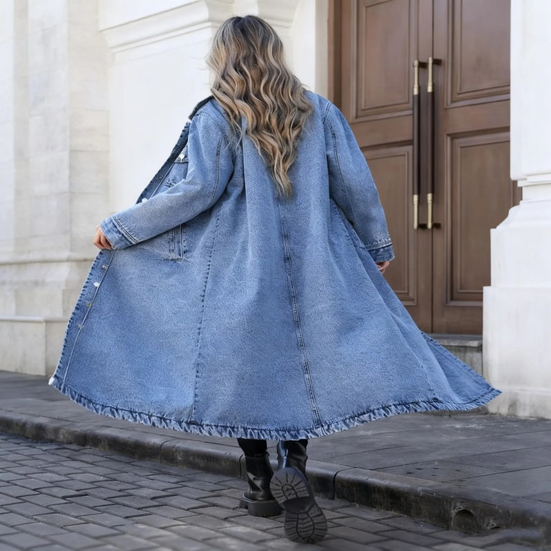 Women's Classic Long Denim Jacket