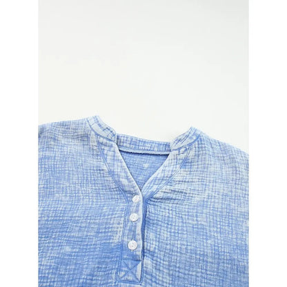 Flash Sale🔥 Women’s Cotton V Neck Button Blouse Tops