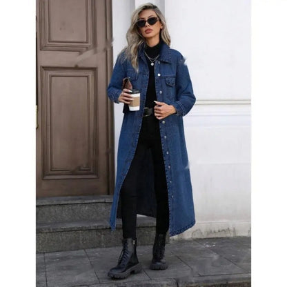 Women's Classic Long Denim Jacket