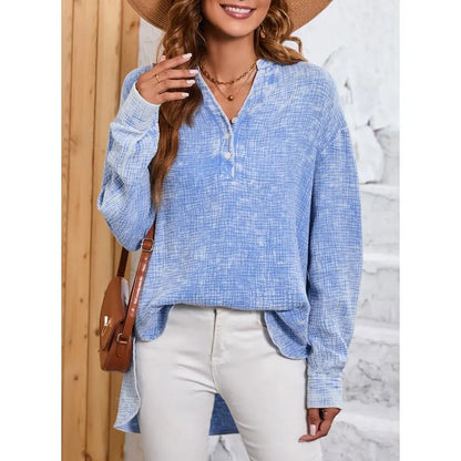 Flash Sale🔥 Women’s Cotton V Neck Button Blouse Tops