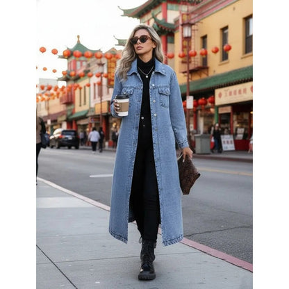 Women's Classic Long Denim Jacket