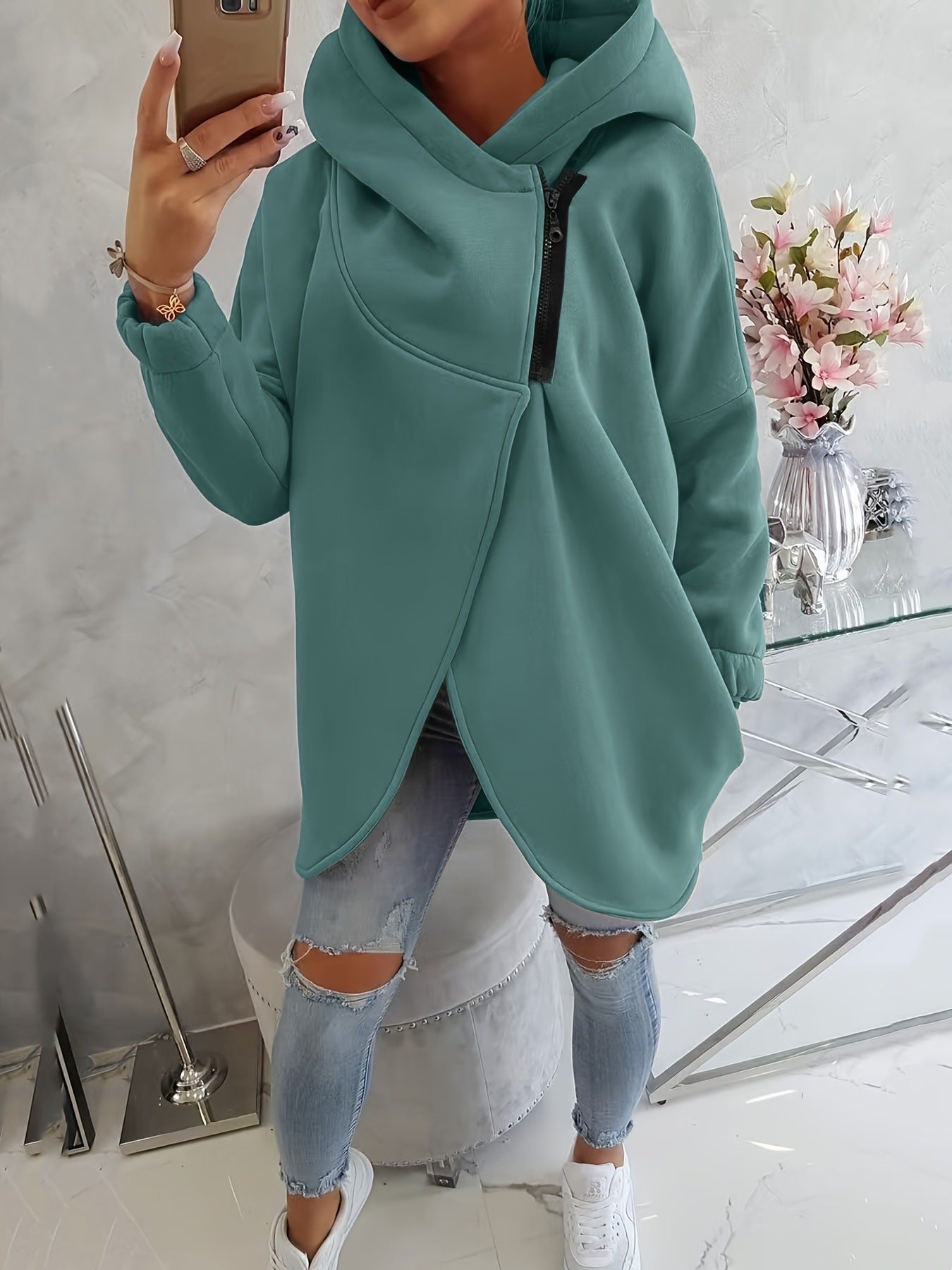 🌷Brielle - Stylish oversized warm zipper hoodie jacket
