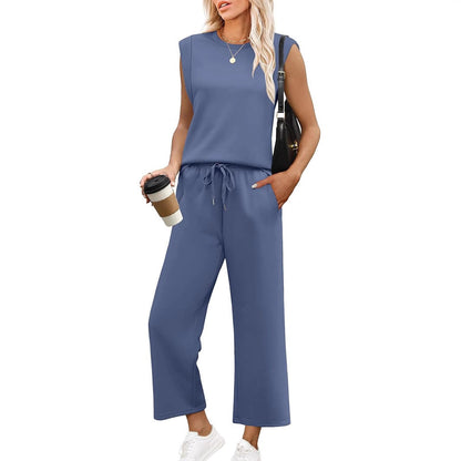💕 Hot Sale 🔥New Women's Sleeveless Top & Wide-Leg Pants 2-Piece Set