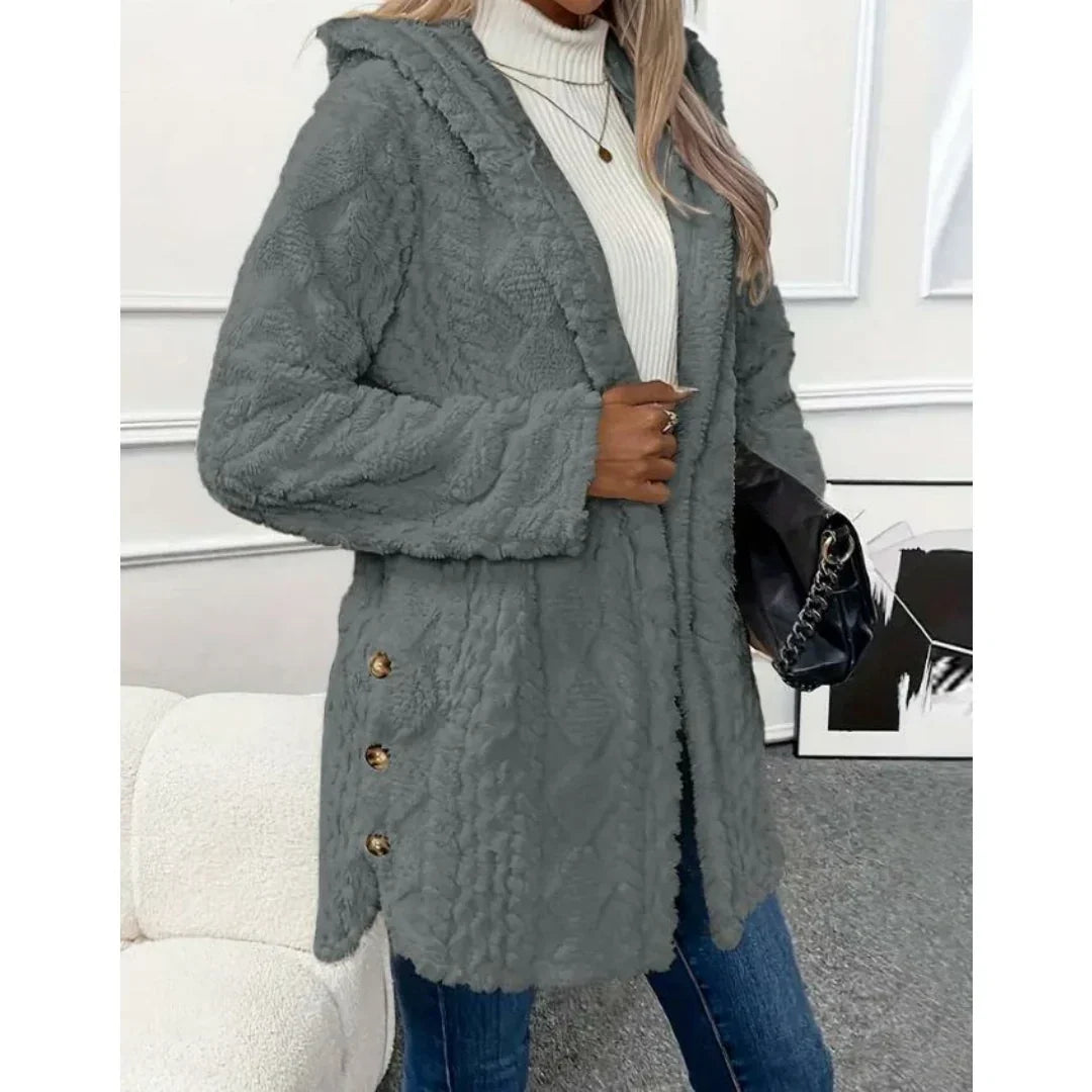 Women's Hooded Cardigan Long Sleeve Coat