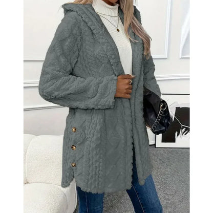 Women's Hooded Cardigan Long Sleeve Coat